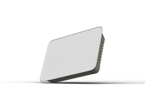 Şeffaf bir arkaplanda izole edilmiş büyük dikdörtgen yiyecek folyo tepsisinin 3D görüntüsü