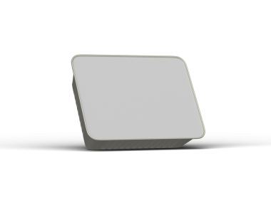 Şeffaf bir arkaplanda izole edilmiş küçük dikdörtgen yiyecek folyo tepsisinin 3D görüntüsü