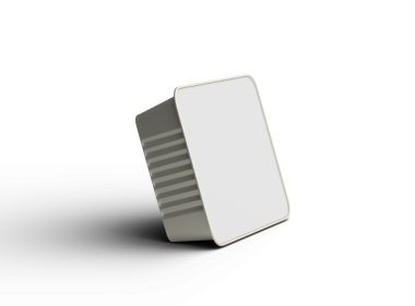 Şeffaf bir arkaplanda izole edilmiş küçük dikdörtgen yiyecek folyo tepsisinin 3D görüntüsü