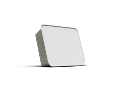 Şeffaf bir arkaplanda izole edilmiş küçük dikdörtgen yiyecek folyo tepsisinin 3D görüntüsü