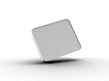 Şeffaf bir arkaplanda izole edilmiş küçük dikdörtgen yiyecek folyo tepsisinin 3D görüntüsü