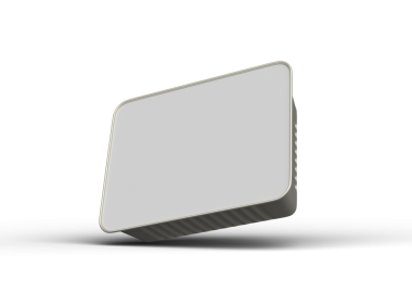 Şeffaf bir arkaplanda izole edilmiş küçük dikdörtgen yiyecek folyo tepsisinin 3D görüntüsü