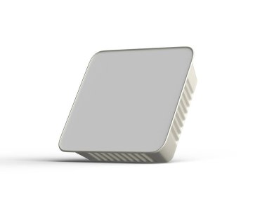 Hafif bir arka planda izole edilmiş küçük bir besin folyo tepsisinin 3D görüntüsü