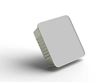 Şeffaf bir arkaplanda izole edilmiş küçük bir besin folyo tepsisinin 3D görüntüsü