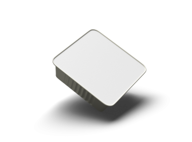 Şeffaf bir arkaplanda izole edilmiş küçük bir besin folyo tepsisinin 3D görüntüsü