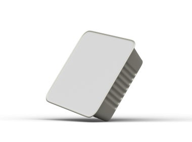 Şeffaf bir arkaplanda izole edilmiş küçük bir besin folyo tepsisinin 3D görüntüsü