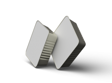 Şeffaf bir arkaplanda izole edilmiş küçük bir besin folyo tepsisinin 3D görüntüsü