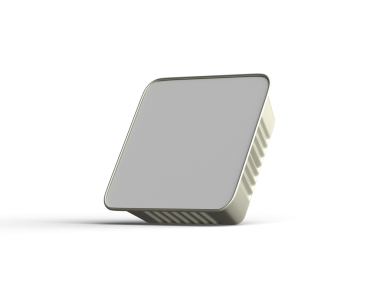 Şeffaf bir arkaplanda izole edilmiş 3D kare yiyecek folyo tepsisi resmi