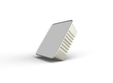 Şeffaf bir arkaplanda izole edilmiş 3D kare yiyecek folyo tepsisi resmi