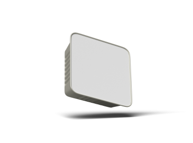 Şeffaf bir arkaplanda izole edilmiş 3D kare yiyecek folyo tepsisi resmi