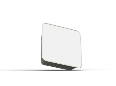 Şeffaf bir arkaplanda izole edilmiş 3D kare yiyecek folyo tepsisi resmi