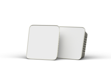 Şeffaf bir arkaplanda izole edilmiş 3D kare yiyecek folyo tepsisi resmi