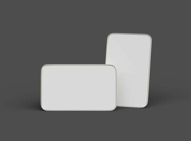 Dar dörtgen yiyecek folyo tepsisinin karanlık bir arkaplanda izole edilmiş 3D görüntüsü 