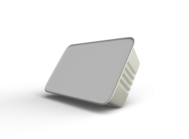 Dar bir dikdörtgen yiyecek folyo tepsisinin şeffaf bir arkaplanda izole edilmiş 3d resmi