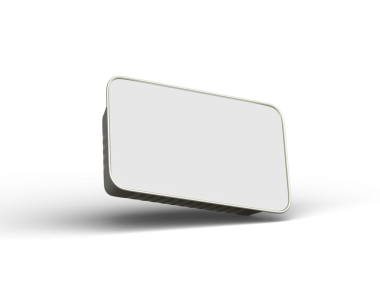 Dar bir dikdörtgen yiyecek folyo tepsisinin şeffaf bir arkaplanda izole edilmiş 3d resmi