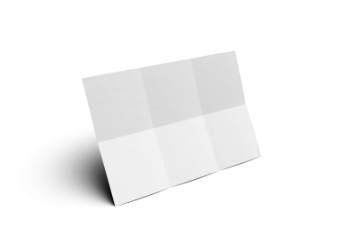 Şeffaf bir arkaplan üzerinde izole edilmiş kare bükümlü bir A4 kağıdının 3d oluşturulmuş resmi