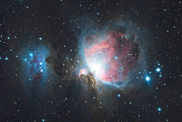 The Great Orion Nebula (Messier 42) and the Running Man Nebula. Stars night sky backgrounds