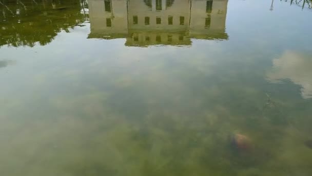 意大利诺曼塔诺 罗马公园 有喷泉 新古典主义建筑 博物馆和周边花园的Torlonia别墅景观 — 图库视频影像