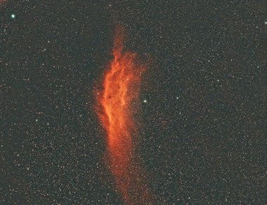 Kaliforniya Bulutsusu (NGC 1499 veya Sh2-220), yıldız takımyıldızı yönünde bulunan bir bulutsu, yıldız haritaları ve gökyüzündeki astronomik cisimler.