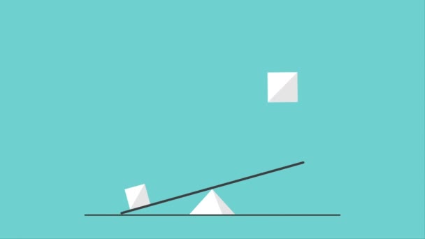 Приклад Анімації Seesaw Cubes Відеографіка Руху — стокове відео