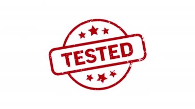 Test edildi. Damga, damga, mühür şablonu. 4K Video Hareketi Grafikleri. Krom anahtar. Alfa Kanalı