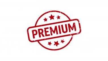 Premium - Damga, damga, mühür şablonu. 4K Video Hareketi Grafikleri. Krom anahtar. Alfa Kanalı