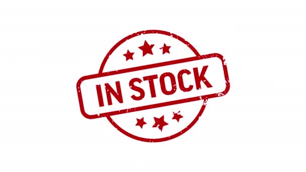 Stock Sello Impresión Plantilla Sello Gráficos Movimiento Vídeo Clave Croma — Vídeos de Stock