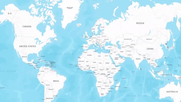 Mapa Alemania Zoom Mapa Del Mundo Video Filmación Gráficos Movimiento — Vídeos de Stock