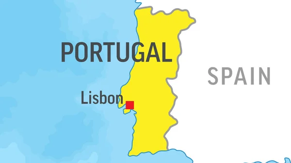 Portugal Map Zoom World Map Vector Stock Illustration —  Vetores de Stock