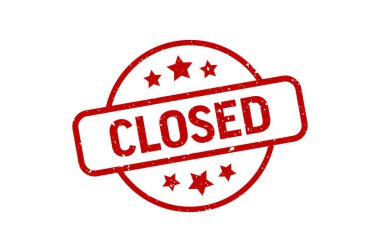 Closed - Stamp, Imprint, Seal Template Vector Stock