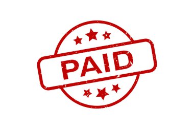 Paid - Stamp, Imprint, Seal Template Vector Stock