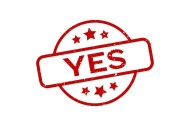 Yes - Stamp, Imprint, Seal Template Vector Stock