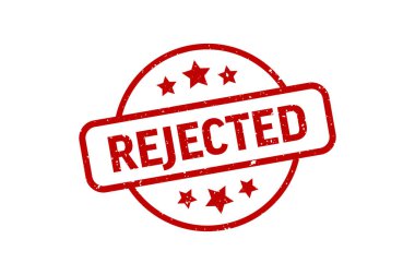 Rejected - Stamp, Imprint, Seal Template Vector Stock