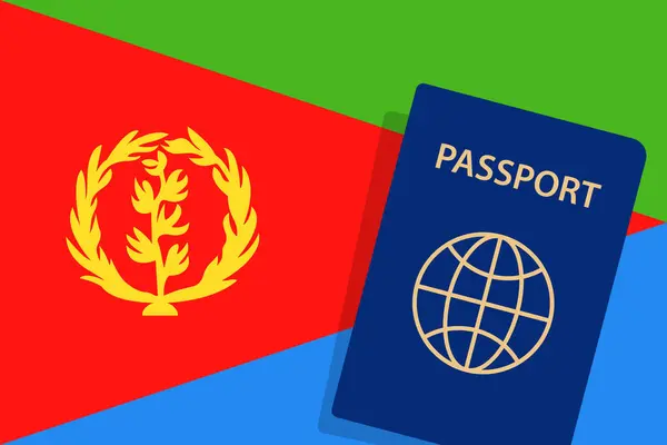 エリトリア パスポート エリトリア ベクトル — ストックベクタ