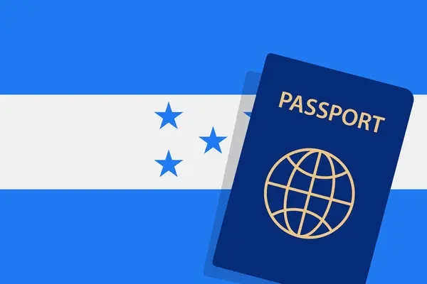 Pasaporte Honduras Honduras Bandera Vector Fondo — Vector de stock