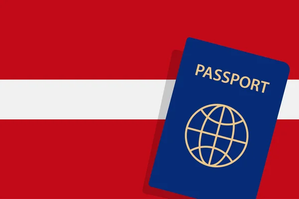 Łotwa Paszport Wektor Tła Bandery Łotwy — Wektor stockowy
