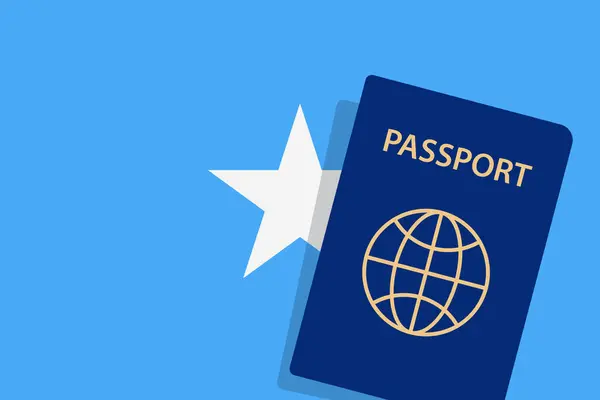 Паспорт Сомалі Вектор Тла Прапора Сомалі — стоковий вектор
