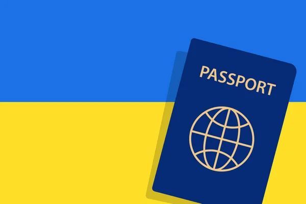 ウクライナ パスポート ウクライナ ベクター — ストックベクタ