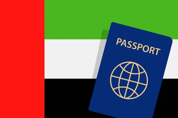 United Arab Emirates Passport Uae Flag Background Vector — Stock Vector