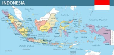 Endonezya Harita Vektörü Yeni 2024 Renkli - Endonezya 'nın idari bölümleri web sitesi, eğitim, haberler, haberler, politika, baskı, poster ve duvar kağıdı ile özelleştirilebilir siyasi haritası