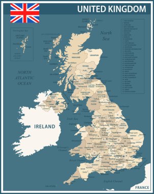 Birleşik Krallık Haritası Koyu Mavi Bej - Birleşik Krallık 'ın özelleştirilebilir politik haritası web sitesi, eğitim, raporlar, haberler, haberler, politika, baskı, poster bölümleri