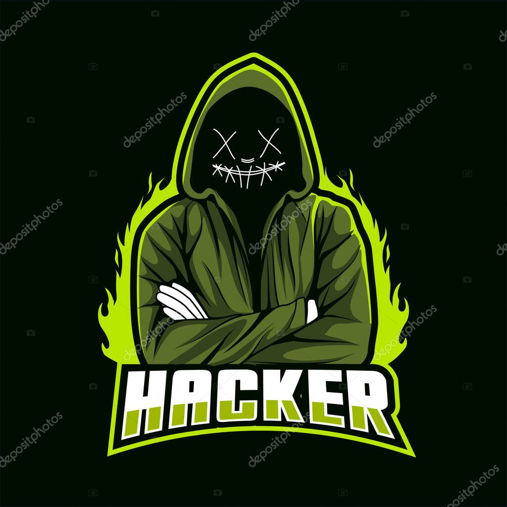 Hacker mascot for sports and esports logo