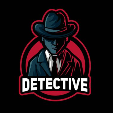 Mafya maskot logosu esport oyunu. Haydut maskot logosu çizimi.