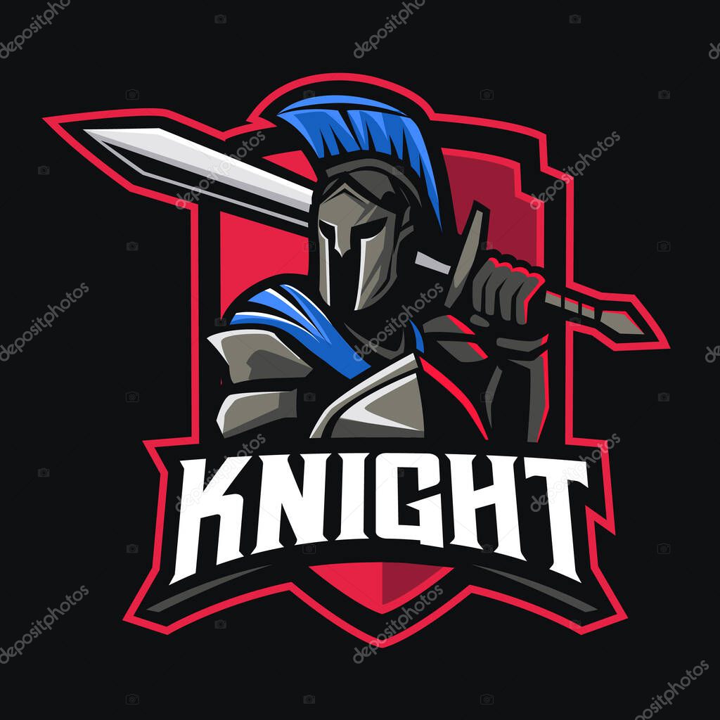 Modern professional knights logo design template