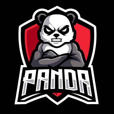 Panda spor maskotu logosu tasarımı
