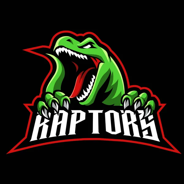Raptor kızgın maskot logosu çizimi