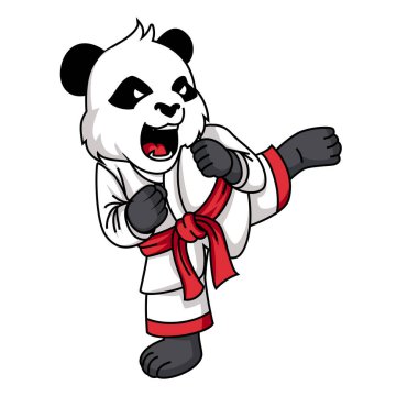 Sevimli karate pandası tasarımı