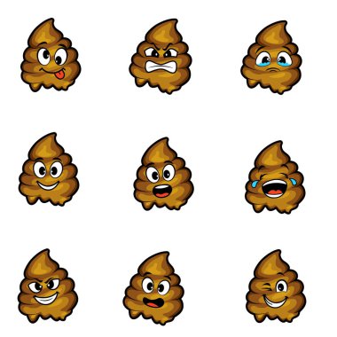 İnsan atığı çizgi film vektör ifadesi