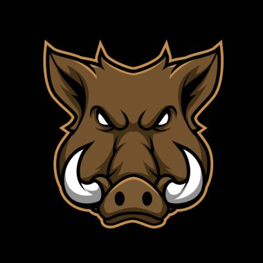 Dövme için domuz kafası, spor takımı maskotu veya vahşi yaşam tasarımı