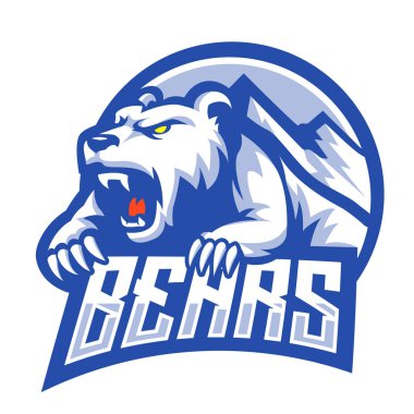 Kutup ayısı maskotu logosu çizimi